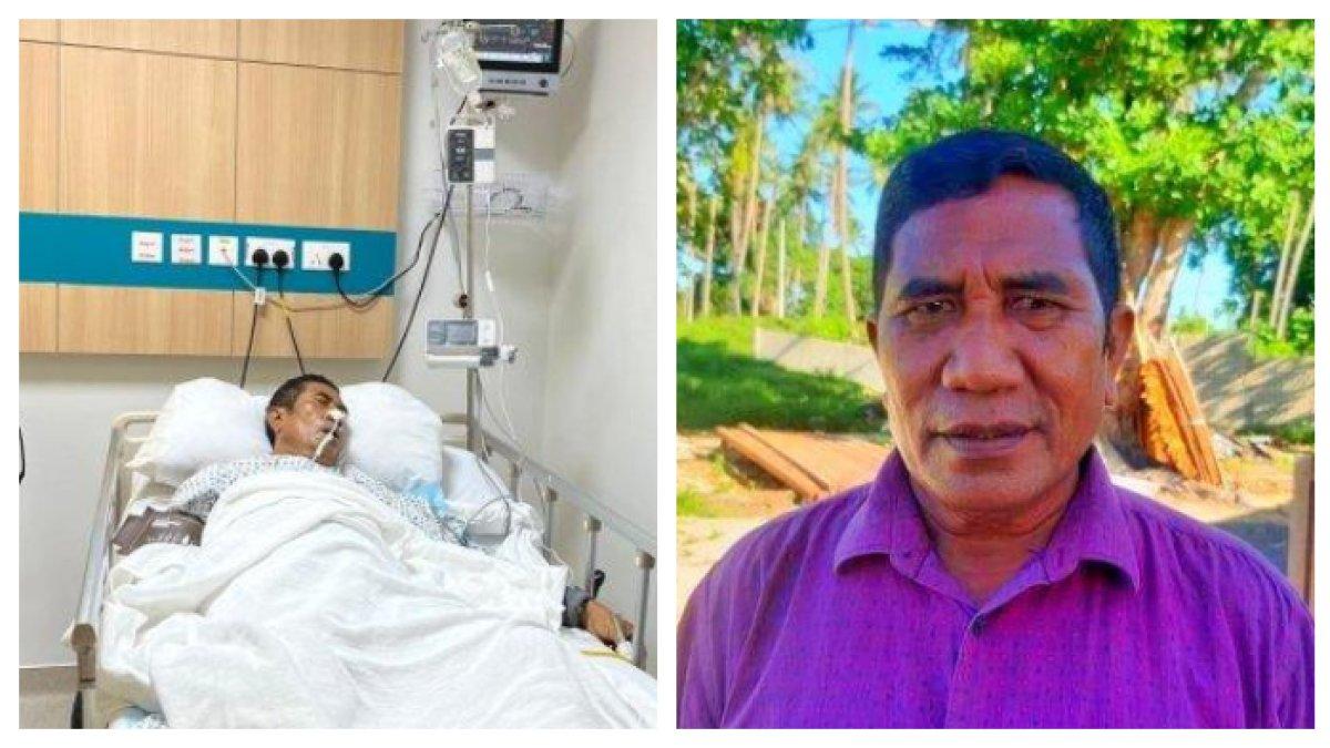JEMAAH HAJI MENINGGAL - (Kiri) Suaib Hi Kamel, anggota DPRD Pulau Morotai, Maluku Utara saat masih jalani perawatan di salah satu rumah sakit di Arab Saudi. Kini Suaib telah meninggal dunia, ini profilnya.