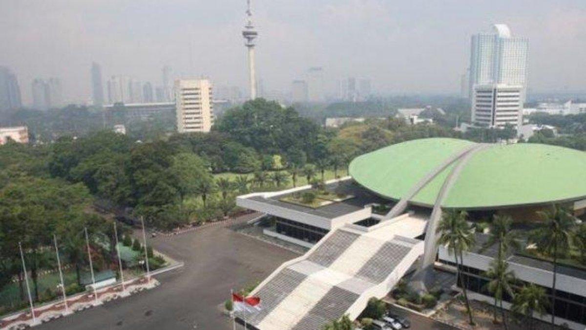 Suasana gedung DPR RI, Jakarta, Jumat (22