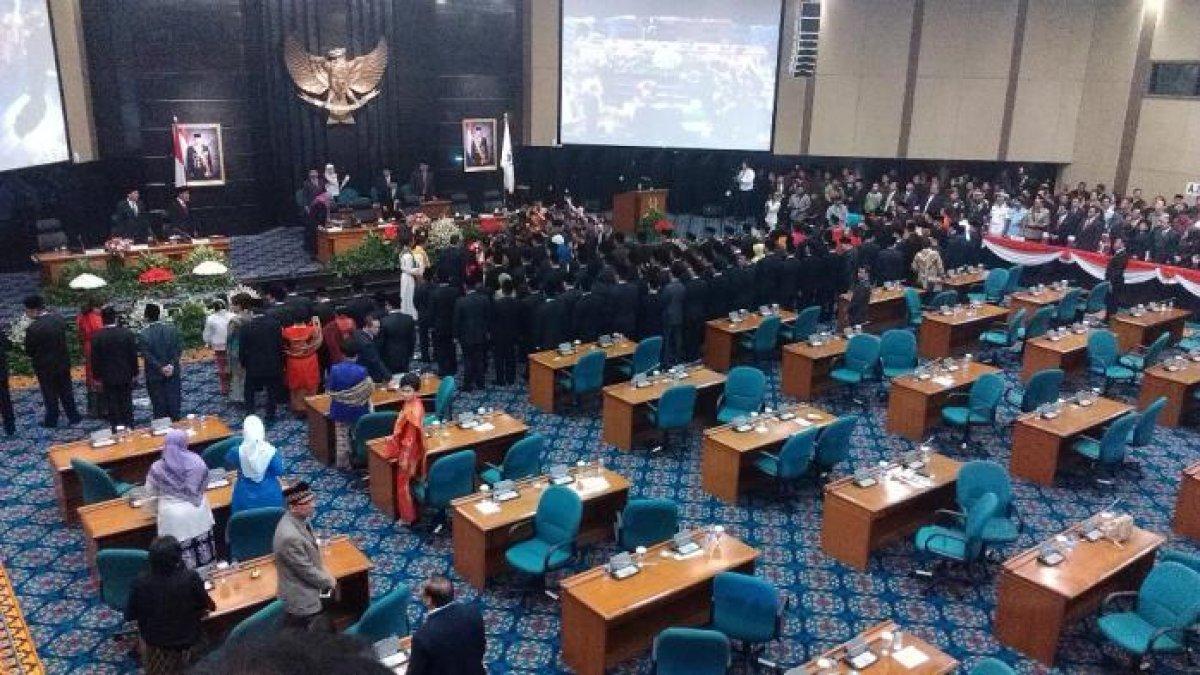 Suasana pelantikan anggota DPRD DKI Jakarta.