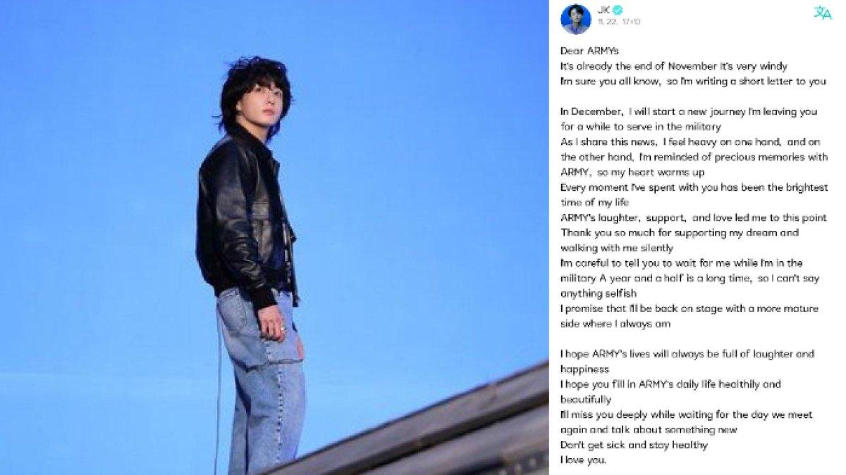 Surat Cinta Jungkook untuk para ARMY