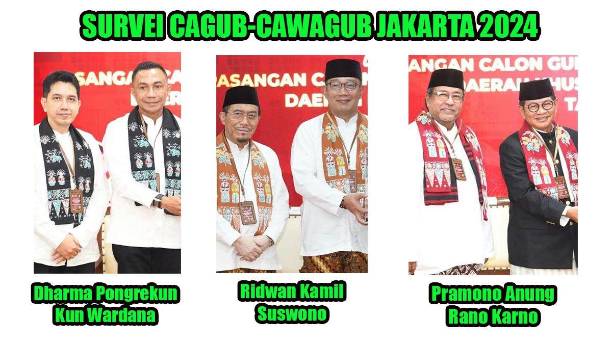 Antara Ridwan Kamil, Pramono Anung, hingga Dharma Pongrekun siapa berjaya di hasil survei Pilgub Jakarta saat tanpa Anies Baswedan?