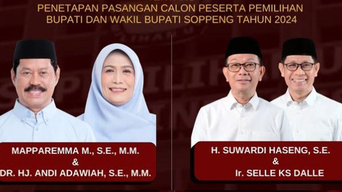 Dua paslon Pilkada Soppeng 2024