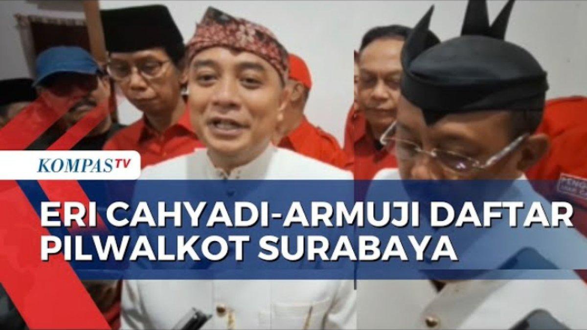 Survei Pilkada Surabaya 2024, elektabilitas Eri Cahyadi tertinggi.