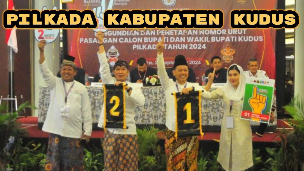 Berikut survei elektabilitas Pilkada Kabupaten Kudus 2024. Sam'ani Intakoris vs Hartopo, terjawab elektabilitas terkuat.