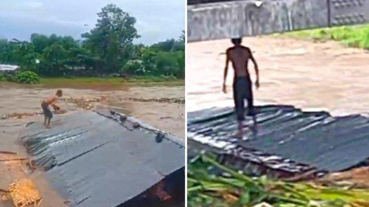 Syahdan warga Kecamatan Sumbawa turut terbawa arus banjir bandang bersama rumahnya