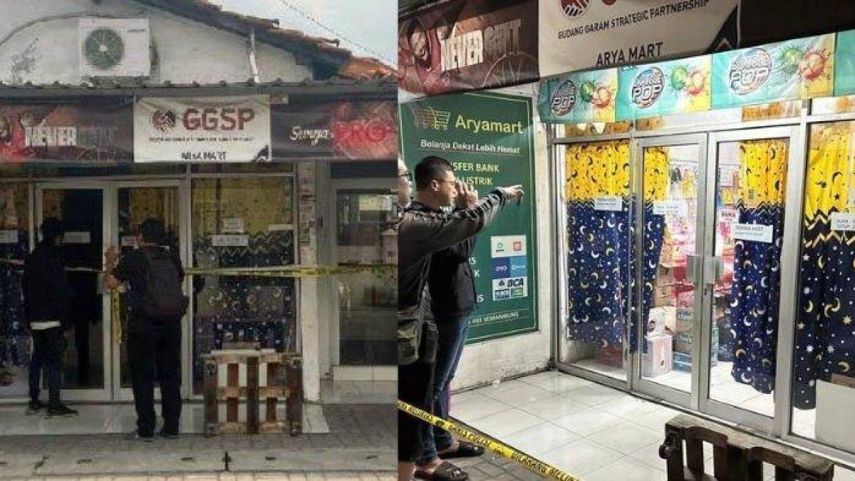 TKP kasir minimarket yang ditemukan tewas dibunuh perampok