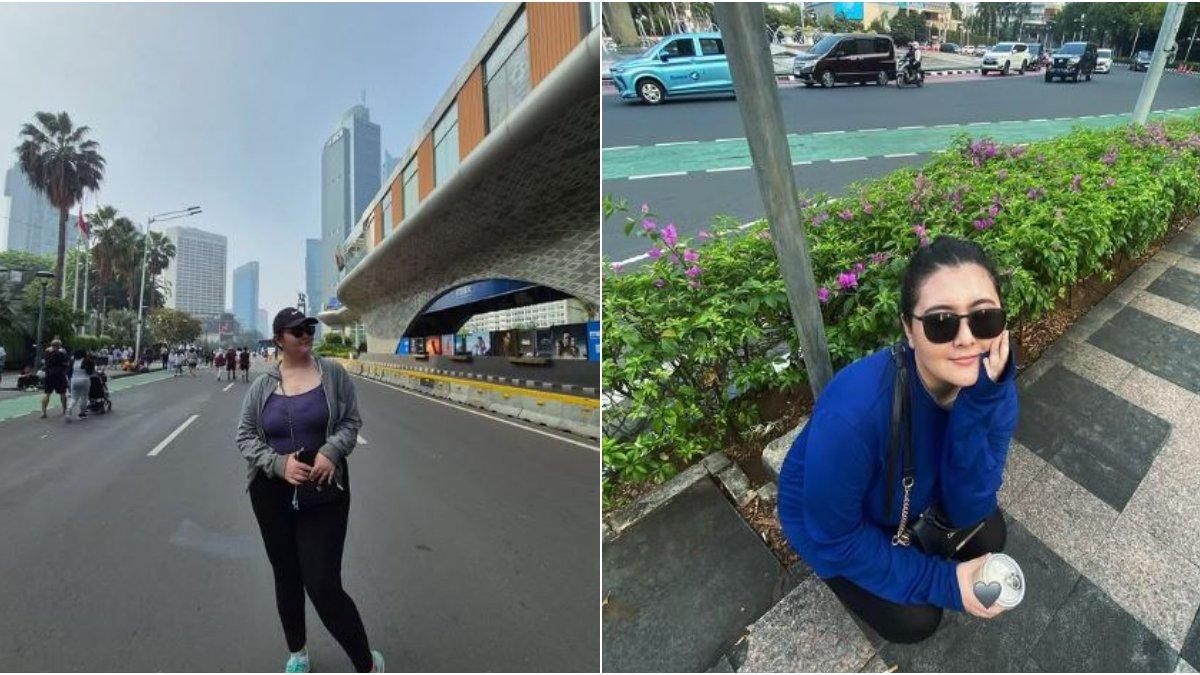 Talitha Curtis jalan-jalan di kota.