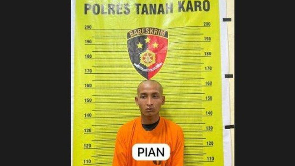 Tampang Pian (23) perampok turis asing asal Prancis bernama Carole Zoe (53) yang terjadi di Sipiso-piso, Kabupaten Karo.