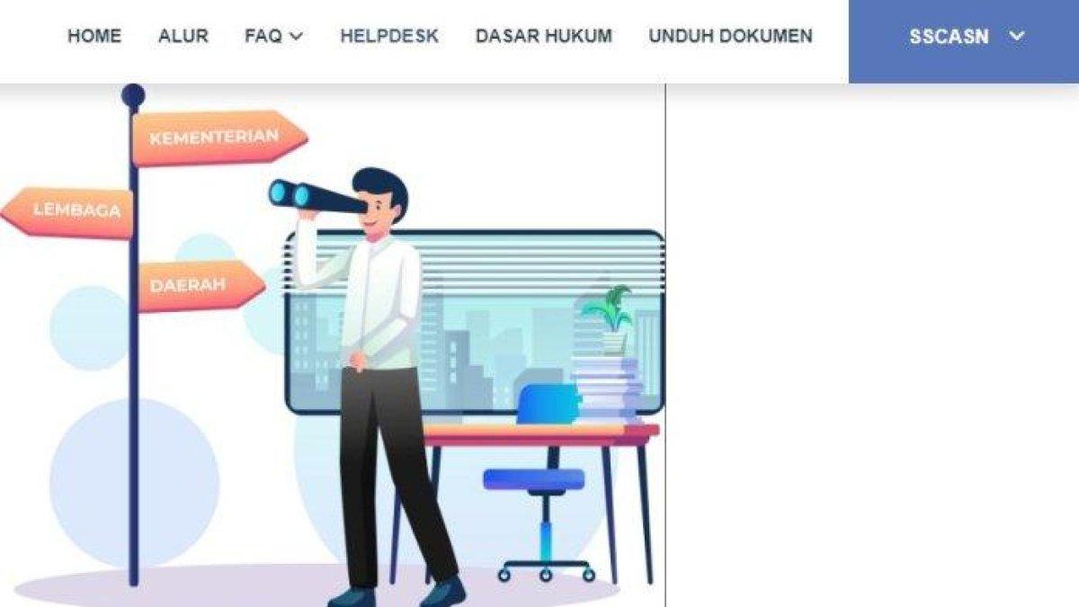 Tampilan website resmi SSCASN.