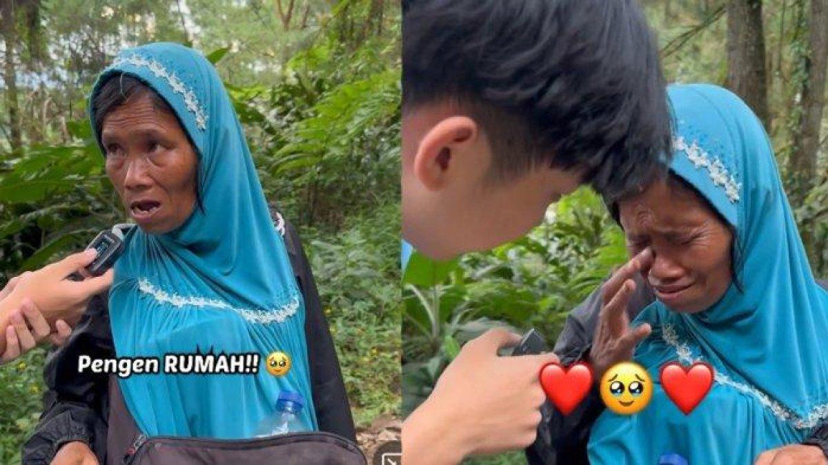 Tangis ibu pengemis viral dengan ucapannya Aa kasihan a pecah