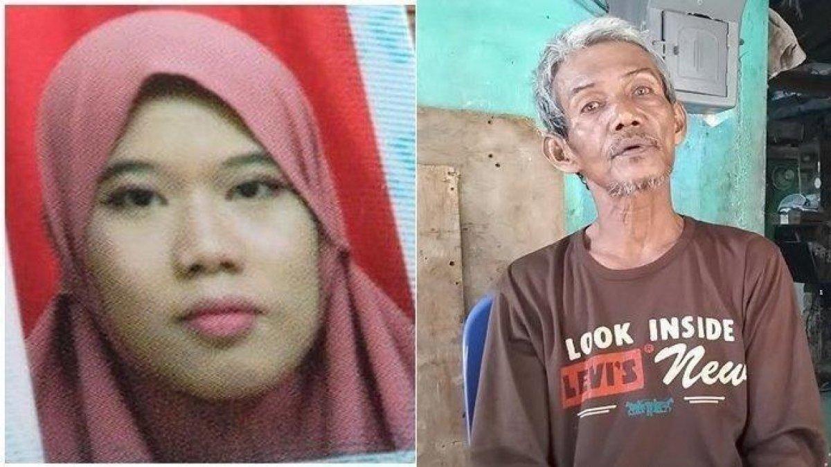 Tangisan pilu Yusuf (kanan), ayah korban ANF (13) tak sangka menantunya Rika Amalia (kiri) tega membunuh anaknya yang diracun