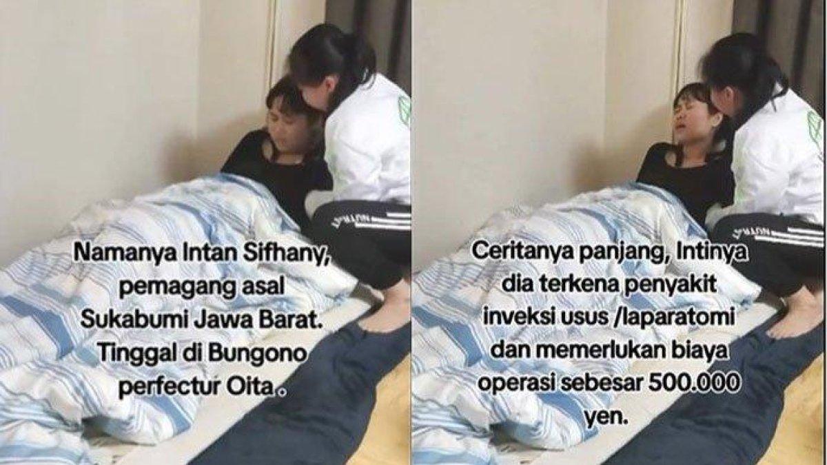 Tangkap layar video Nasib Pilu Intan TKW Sakit d