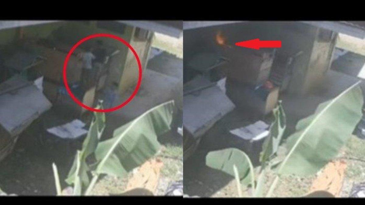 Tangkapan layar detik-detik terjadinya kebakaran di gedung serbaguna, Perumahan Taman Narogong Indah, Kelurahan Pengasinan, Kecamatan Rawalumbu, Kota Bekasi kebakaran, Rabu (20/3/2024).