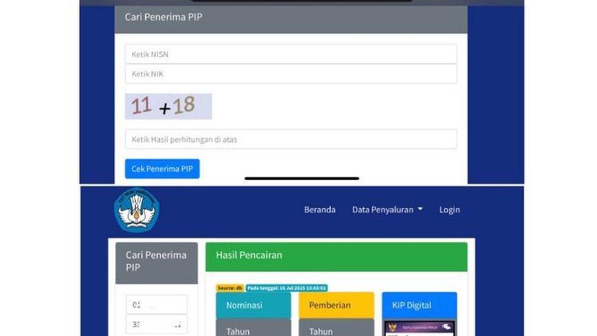 BANTUAN PIP 2025 - Tangkapan layar hasil cek PIP 2025. Cara cek penerima PIP 2025. Cek PIP 2025. Kapan PIP 2025 cair? Cek pencairan PIP 2025.