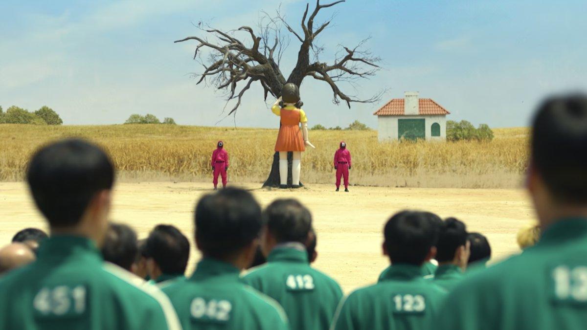 Tangkapan layar serial Squid Game di Netflix.