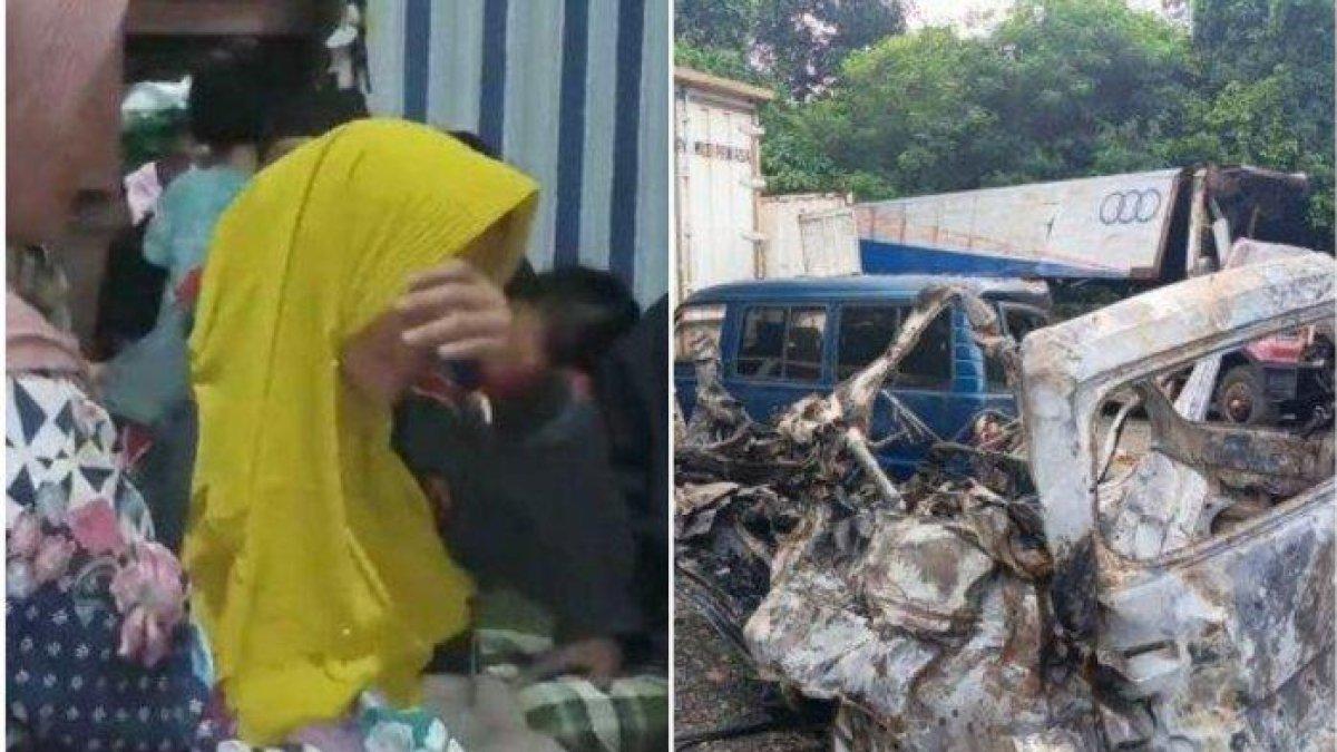 Tasmah (kerudung kuning), istri Ukar Karmana dan Ibu dari Zihan