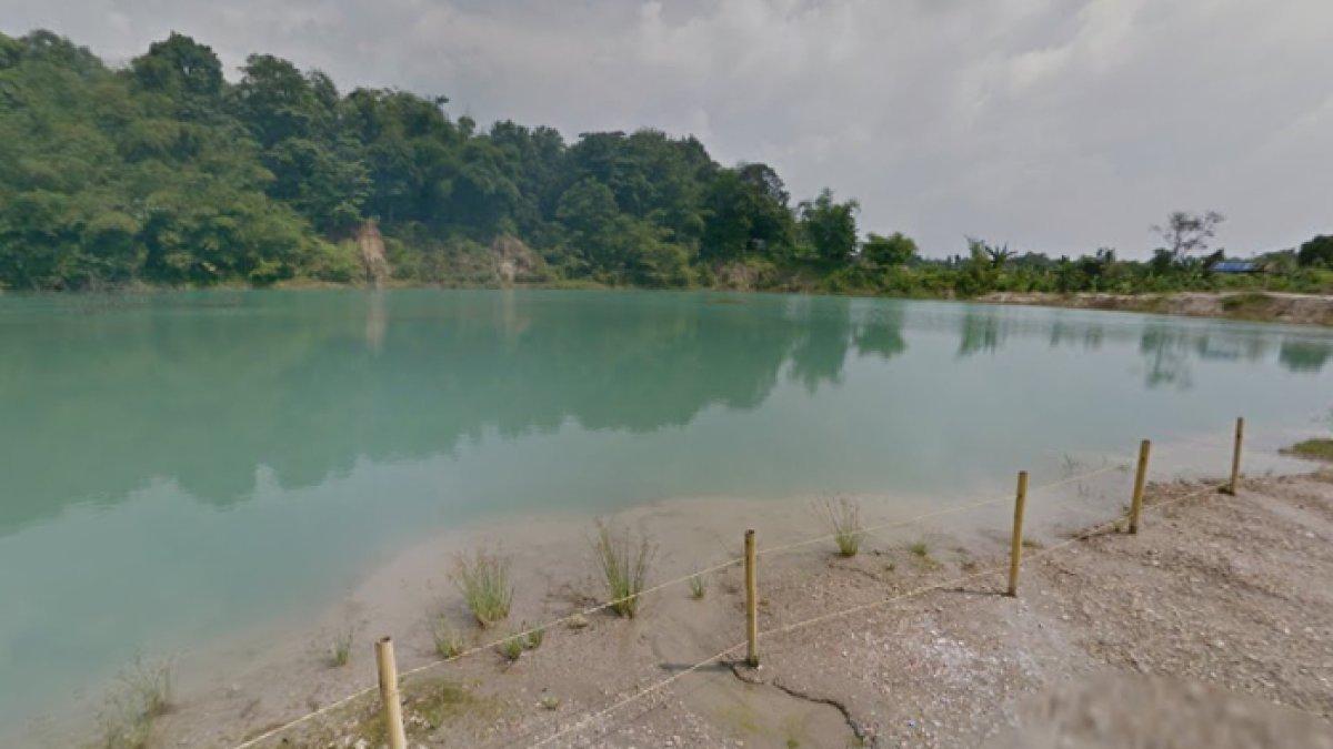 WISATA AIR - Potret Telaga Biru Cisoka diambil dari Google Street View pada Rabu (12/3/2025). Telaga Biru Cisoka merupakan bekas tambang.