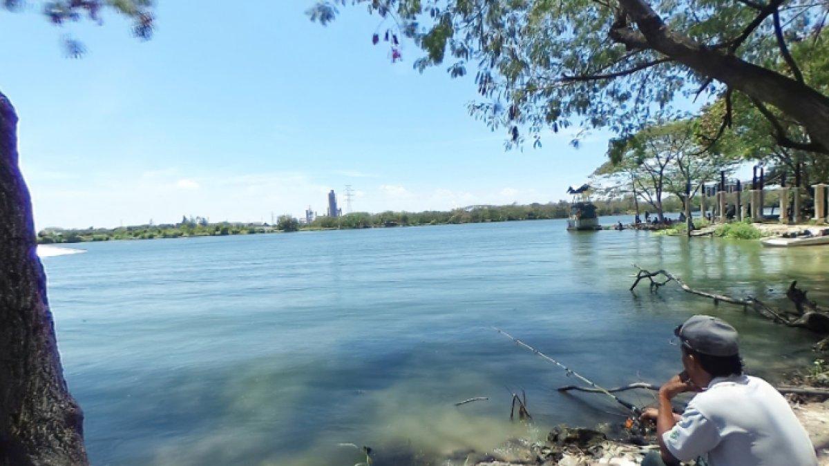 WISATA AIR - Potret Telaga Ngipik diambil dari Google Street View pada Kamis (13/3/2025). Telaga Ngipik berada di Kabupaten Gresik, Jawa Timur.