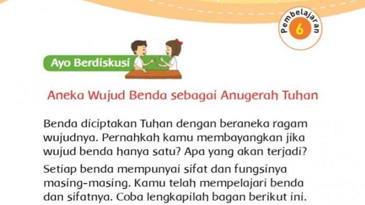 Kunci Jawaban Tema 3 Kelas 3 SD Halaman 109, 110, 111, 112, 113, 114, 115, 116