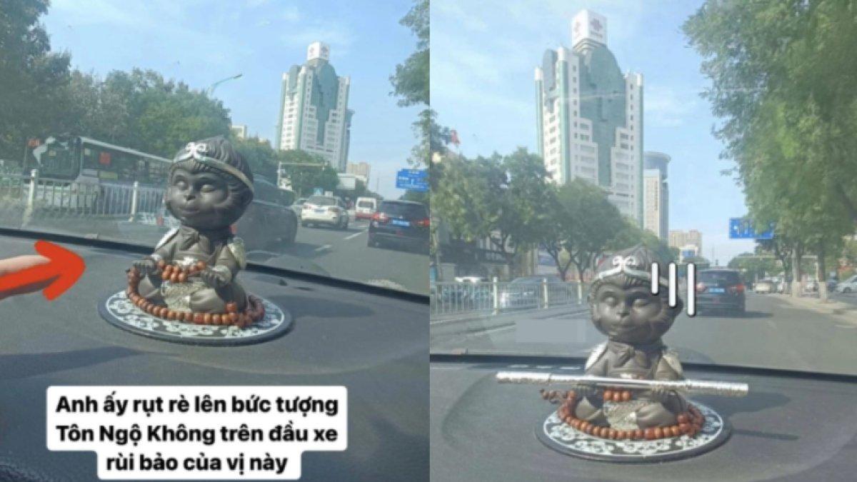 Temukan benda mirip eyeliner di mobil, wanita ini menuduh pacarnya selingkuh, ternyata benda itu adalah tongkat milik patung hiasan di dashboard mobil