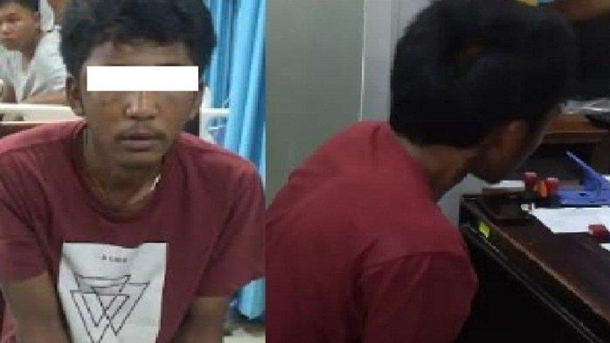 Terduga pelaku pencurian HP di sebuah masjid di Kota Kendari babak belur