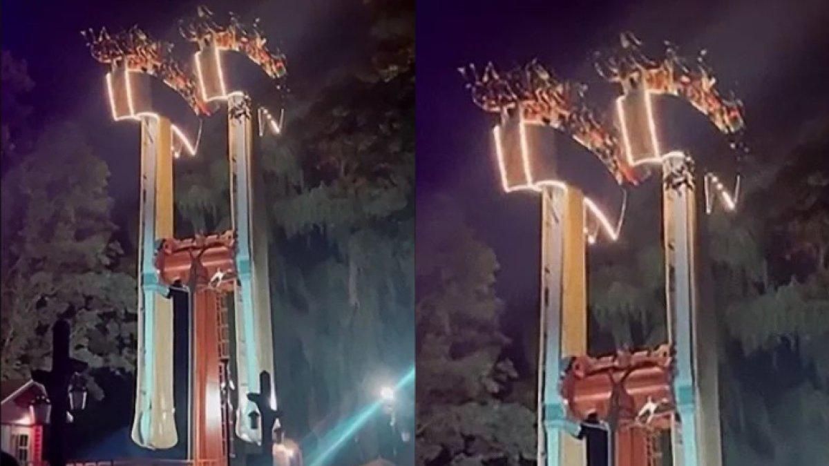 The Lumberjack, Canada Wonderland di Vaughan, Ontario, menjadi 'terbalik'.