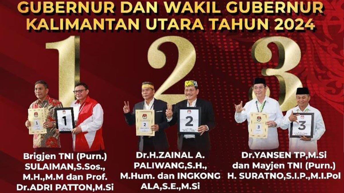 Tiga paslon di Pilkada Kaltara 2024
