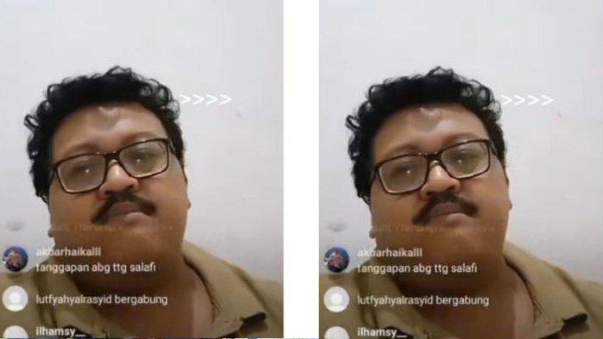 TikToker Morteza saat siaran langsung