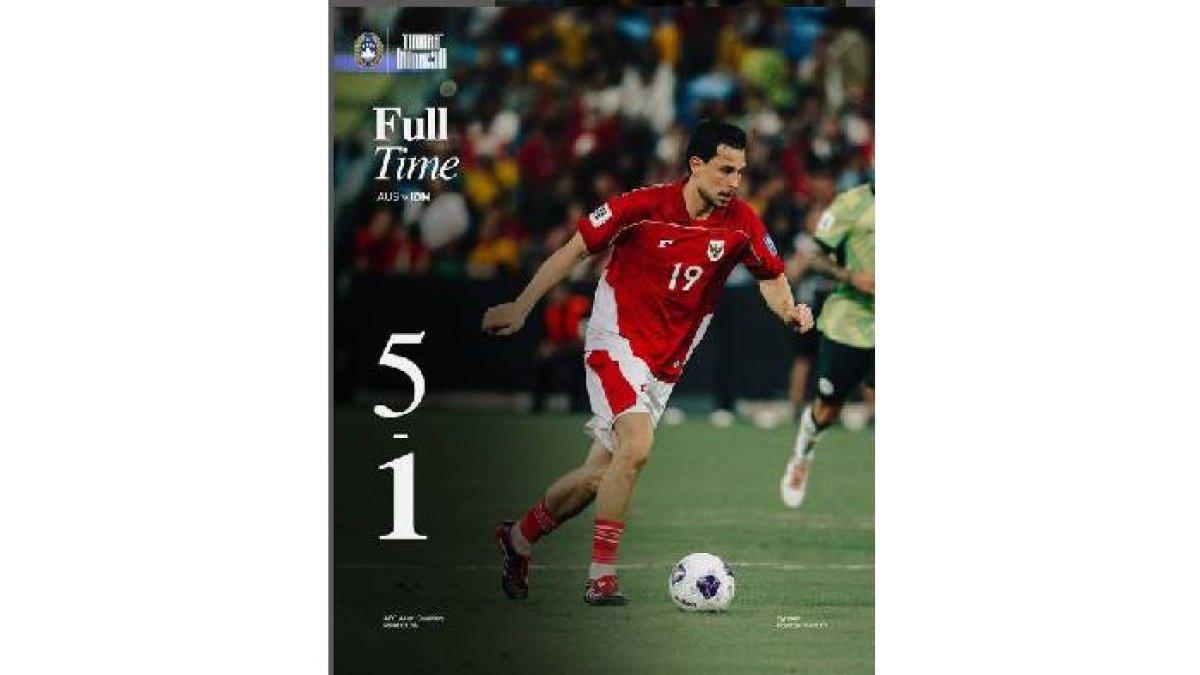 TIMNAS INDONESIA: Timnas Indonesia kalah 5-1 melawan Australia