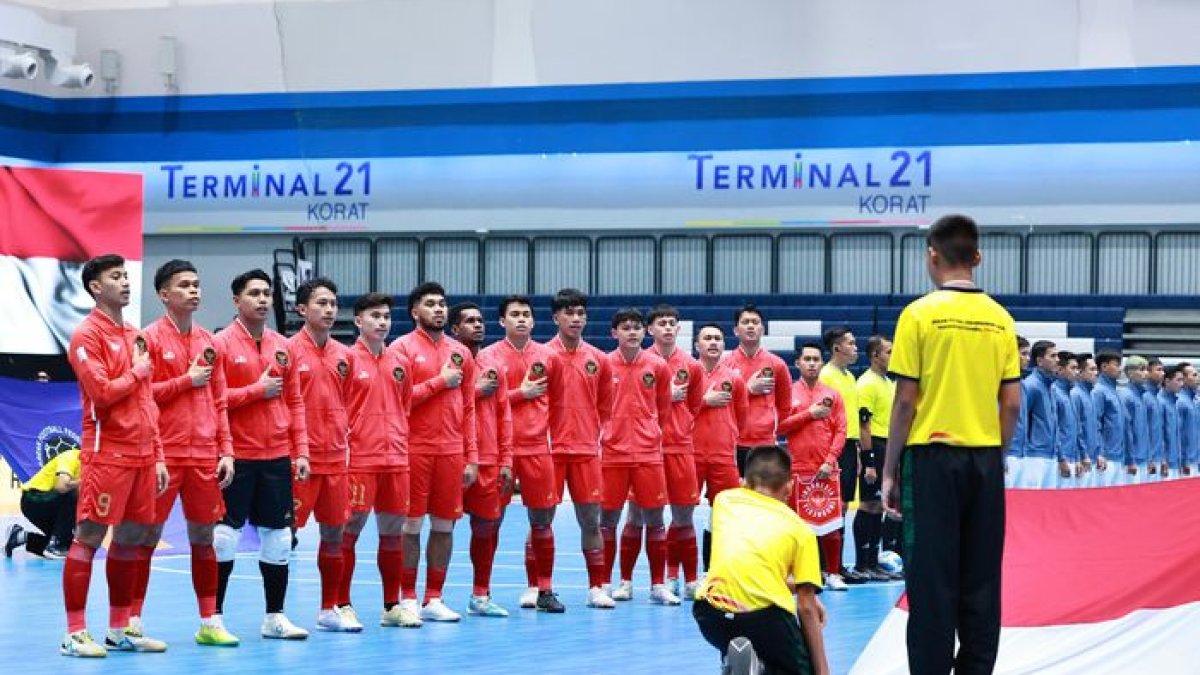Timnas futsal Indonesia Vs Kamboja di ASEAN Futsal Championship 2024.