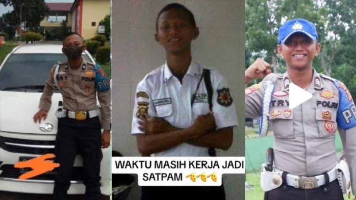 Try, mantan pekerja bangunan yang ubah nasib jadi satpam j