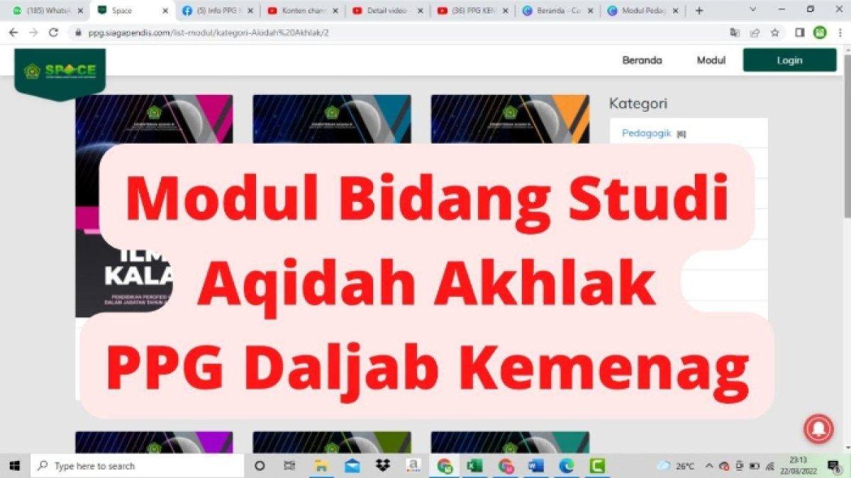 Tugas Problem Based Leraning atau PBL Akidah Akhlak Pendidikan Profesi Guru (PPG) Dalam Jabatan 2024 disertai link dan jawaban terbaiknya.