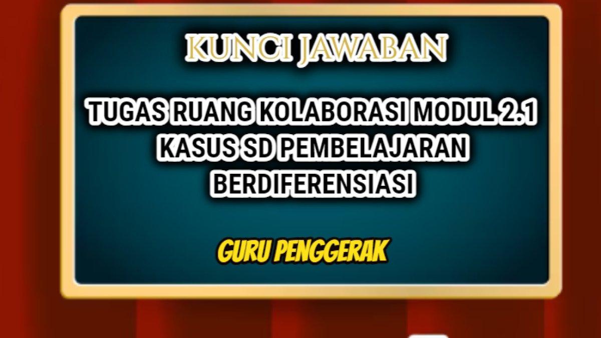 Tugas Ruang Kolaborasi Modul 2.1 Kasus SD Pembelajaran Berdiferensiasi Pendidikan Guru Penggerak.