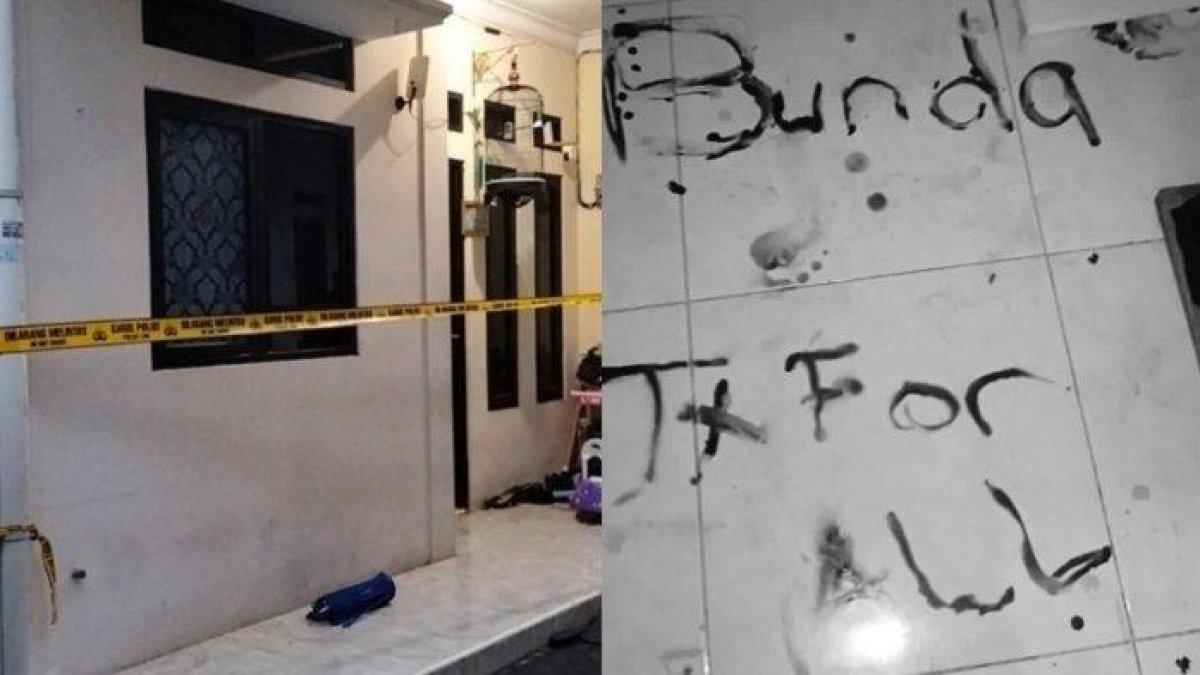 Tulisan misterius di lokasi pembunuhan empat anak di Jagakarsa