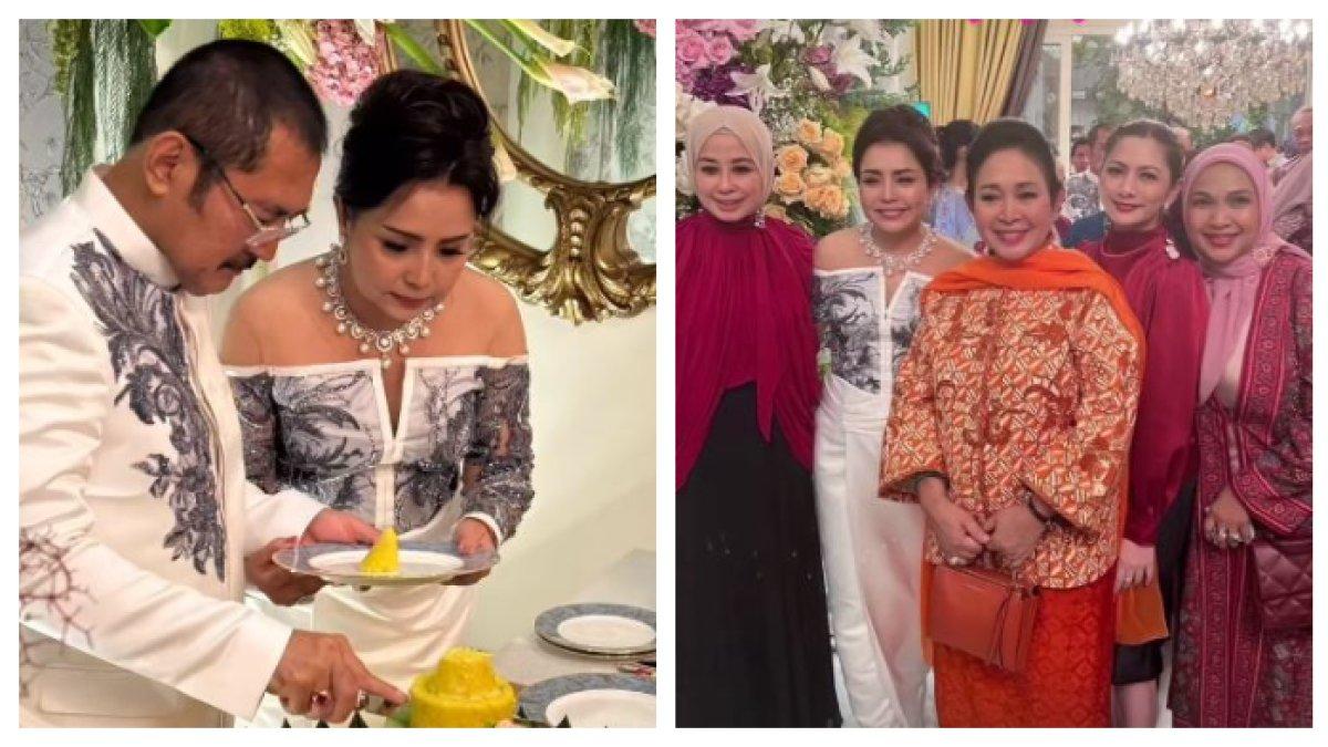 ULTAH PERNIKAHAN MAYANGSARI - Mayangsari dan Bambang Trihatmodjo rayakan ulang tahun ke-25 pernikahan, pamer kemesraan, dihadiri Titiek Soeharto.