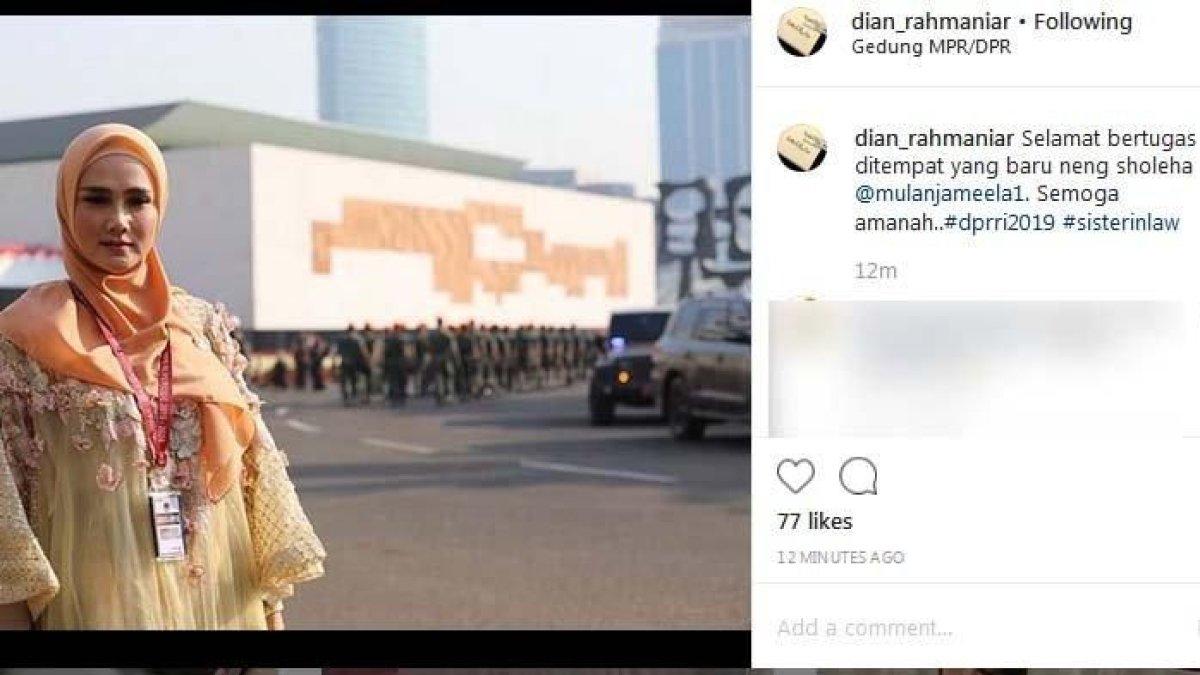 Ucapan selamat untuk Mulan Jameela dari adik Ahmad Dhani.