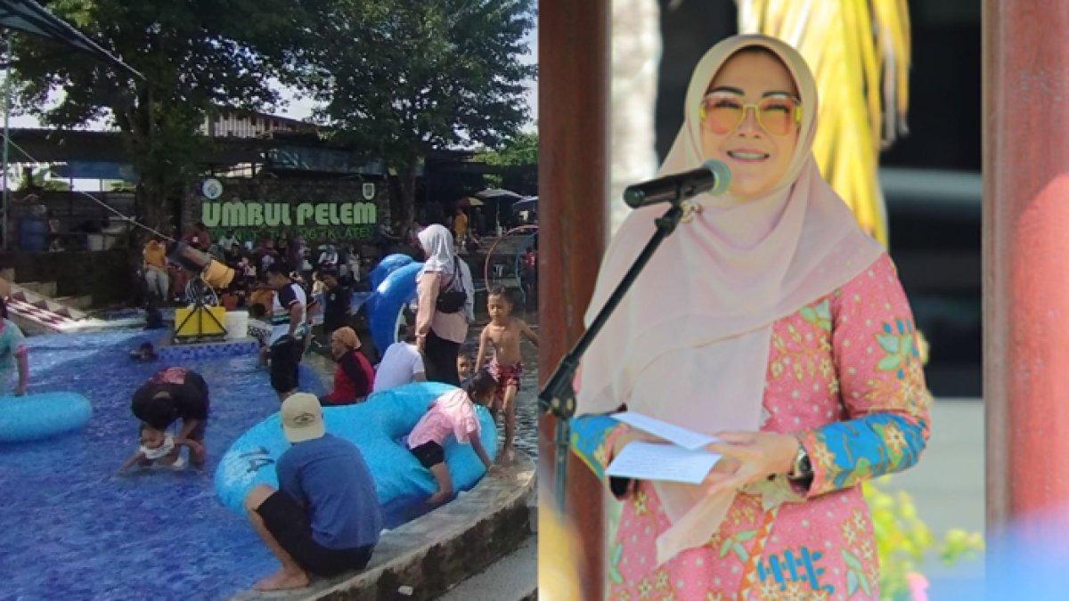 Bupati Klaten Sri Mulyani sebut pariwisata Klaten jadi tertinggi se-Jateng selama libur lebaran.