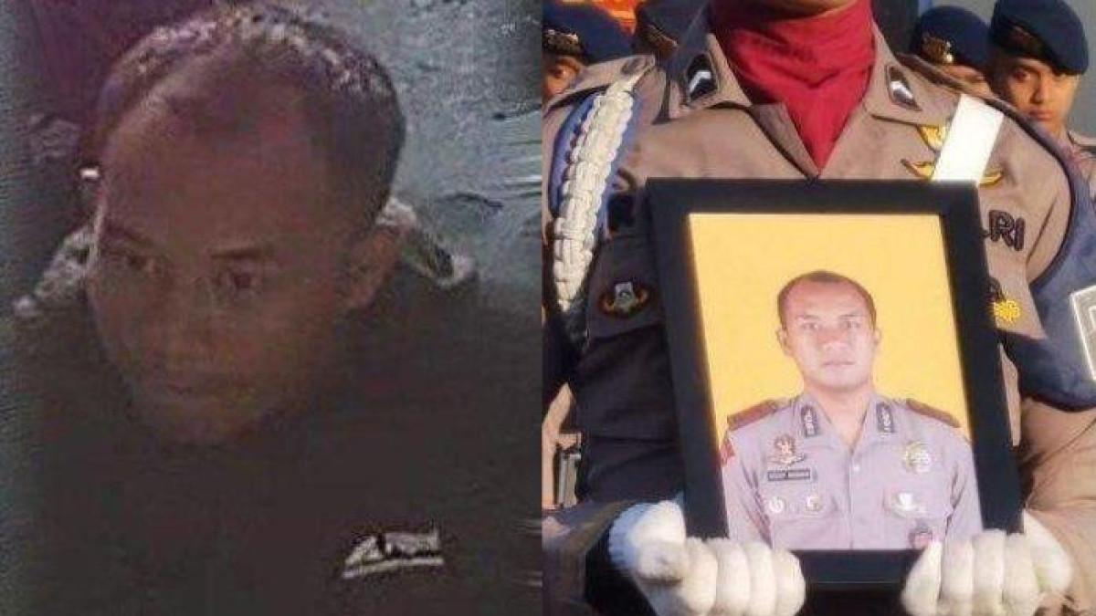 DIPECAT - Upacara PTDH Bharatu Cecep Ridwan di Satuan Brimob Polda Jabar, Cikeruh, Kecamatan Jatinangor, Kabupaten Sumedang, Selasa (15/7/2025). Oknum polisi tersebut dipecat karena melakukan berbagai penipuan di antaranya beli helm pakai QRIS palsu.