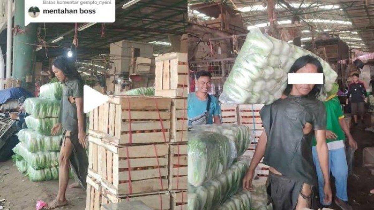 VIRAL, ODGJ bekerja keras jadi kuli panggul, gak ngeluh demi upah, jadi tamparan orang sehat yang malas bekerja