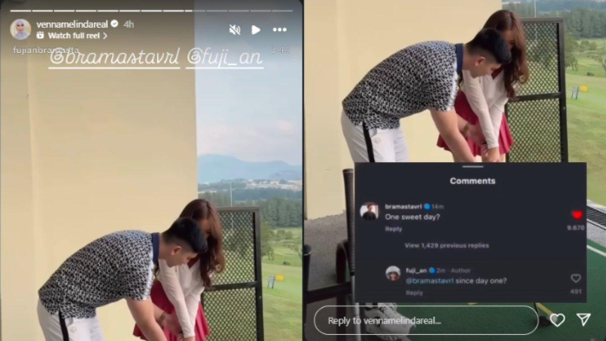 ROMANTISME FUJI VERRELL - Potret Fuji dan Verrell diambil dari Instagram pada Senin (24/3/2025). Venna Melinda soroti interaksi mereka.