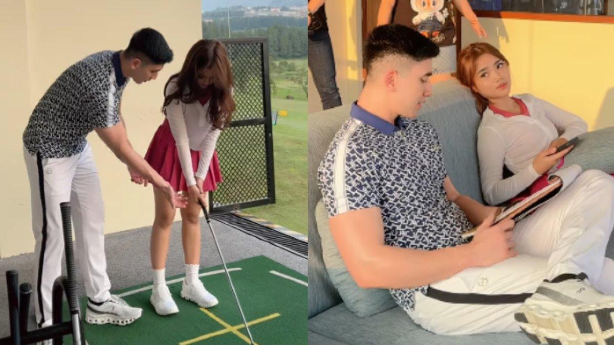 ROMANTISME FUJI VERRELL - Potret Fuji dan Verrell Bramasta diambil dari Instagram pada Senin (24/3/2025). Verrell Bramasta sabar ajari Fuji main golf.
