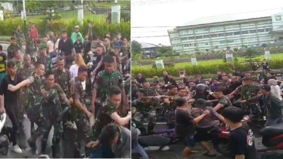 Video Viral anggota TNI hajar Pengiring Jenazah di depan Kodam Merdeka Manado.