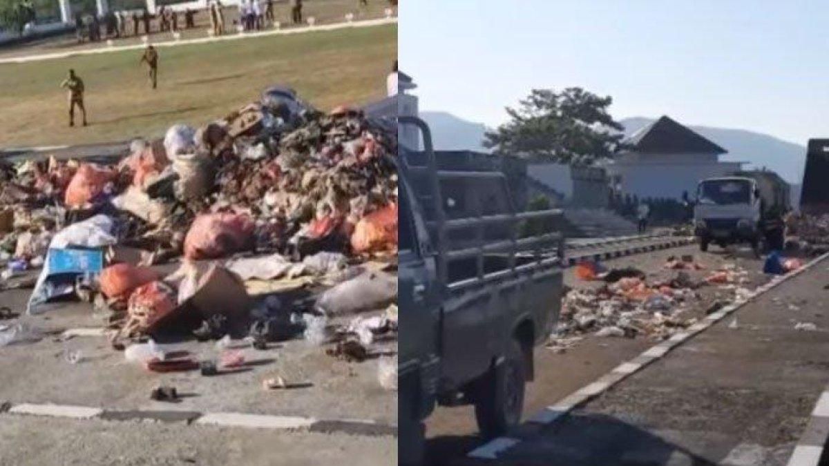 Viral Petugas Kebersihan Buang 20 Ton Sampah di Kantor Bupati Seram,Protes Tak Digaji Berbulan Bulan