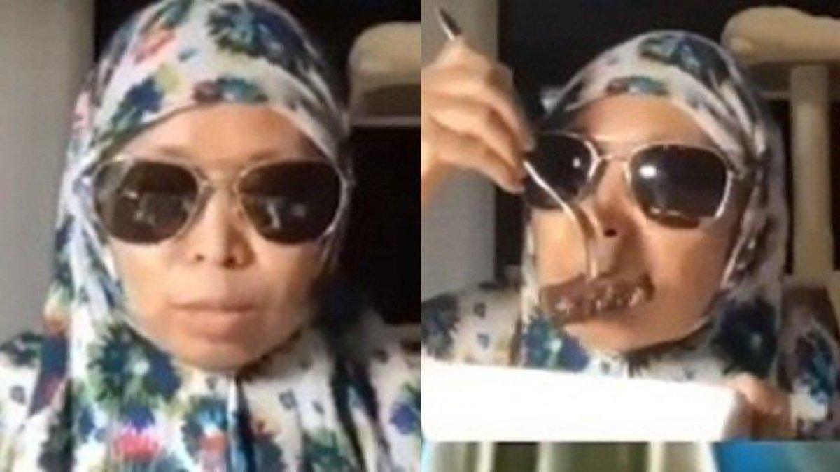 Viral! Wanita berjilbab bagikan tutorial makan babi agar halal, diawali bismillah, tuai pro kontra