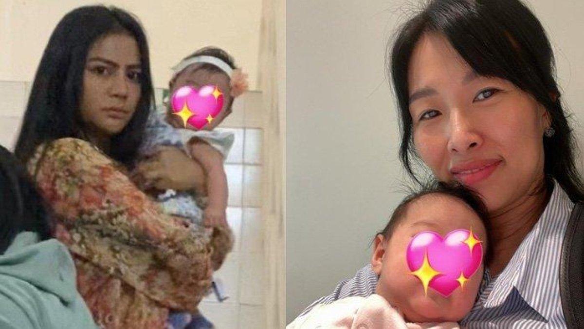 Viral curhatan seorang WNA Korea bernama Amy (kanan) yang diselingkuhi suami Indonesia. Tak cuma diselingkuhi, Amy juga mengaku bayinya diambil paksa. Sosok pelakornya diduga adalah pedangdut ternama Indonesia berinisial TE (kiri)