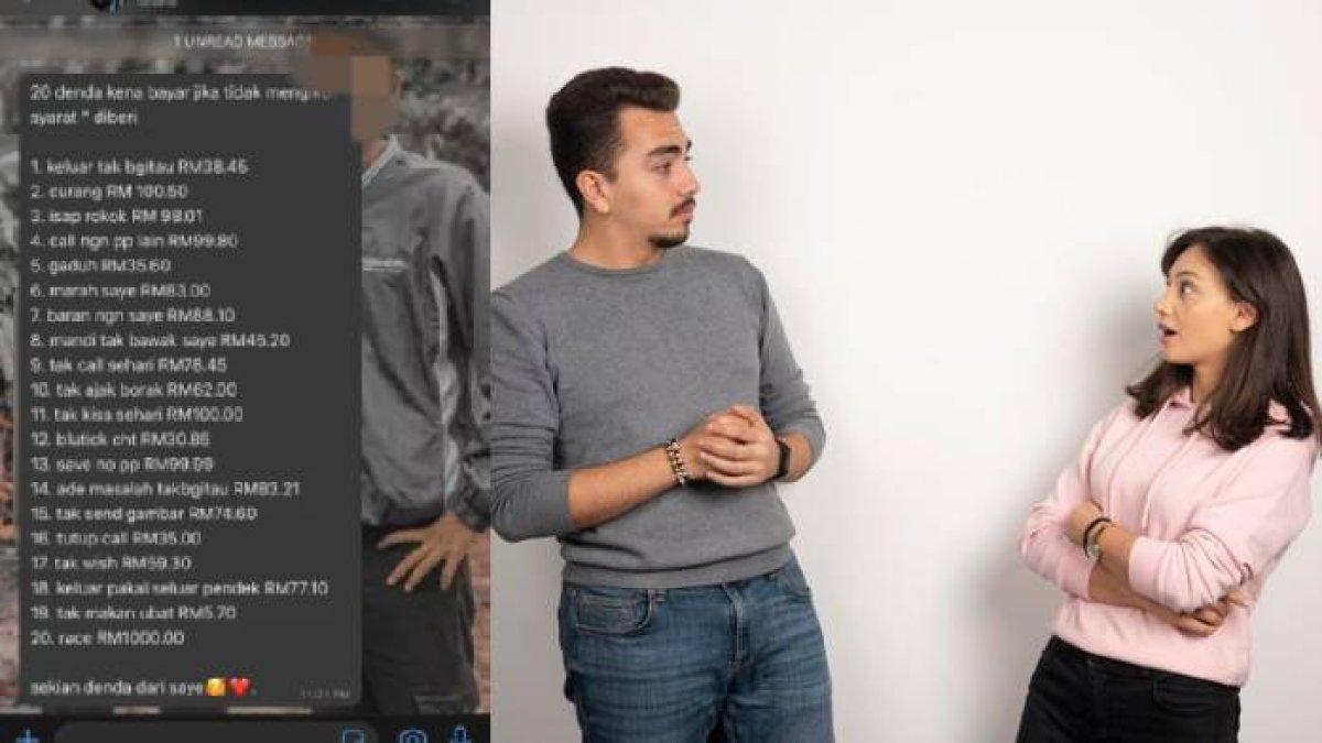 Viral daftar aturan denda yang harus dipatuhi oleh pacarnya