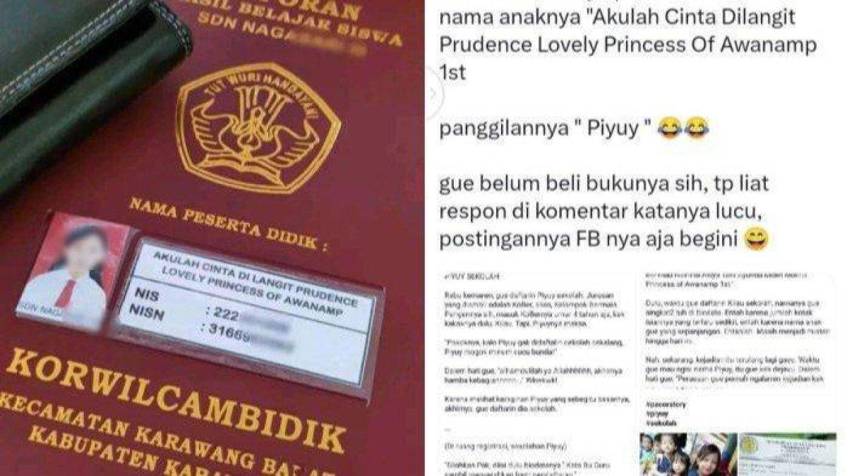 ANAK NAMA UNIK - Viral di media sosial mengenai nama anak SD di Karawang, Jawa Barat. Nama anak tersebut cukup unik dan panjang.