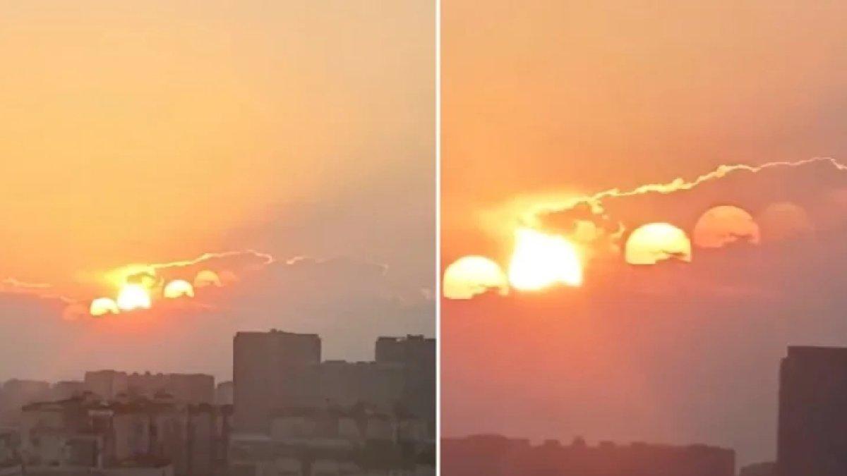 Viral video 7 matahari di Chengdu, Tiongkok (1)