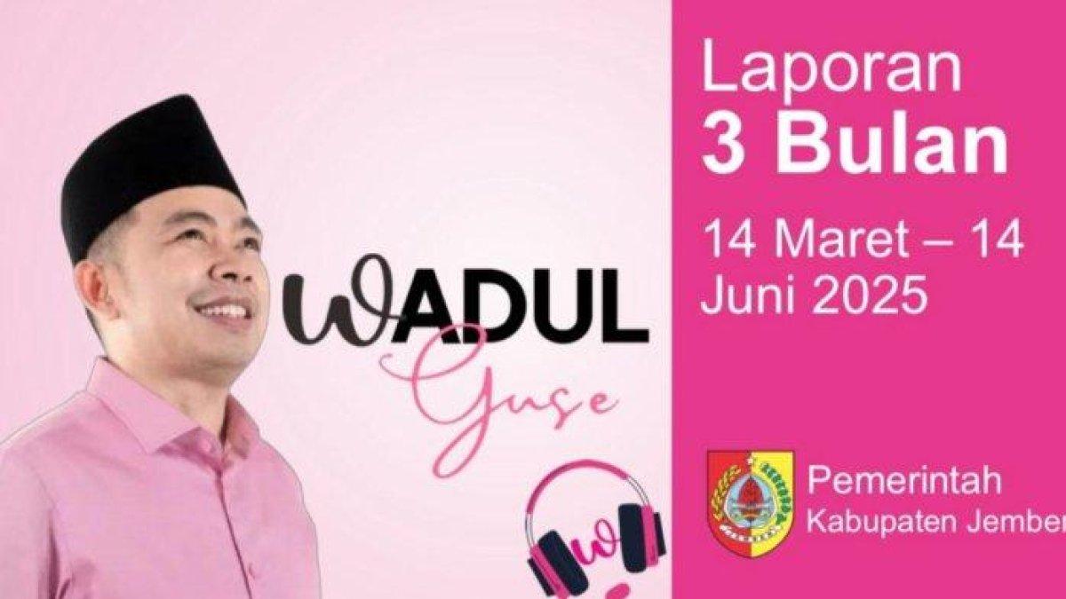 PROGRAM BUPATI JEMBER - Total laporan aduan warga di saluran Wadul Gus'e yang dibuat Pemkab Jember, Jawa Timur, Senin (16/6/2025) Saluran tersebut mendapatkan 3.252 aduan warga selama tiga bulan sejak di luncurkan.