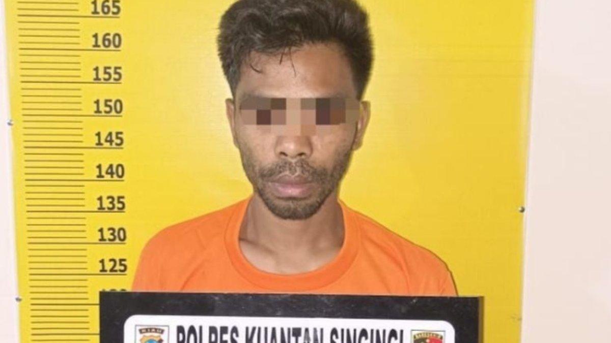 Wajah pelaku penganiayaan mertua di Riau
